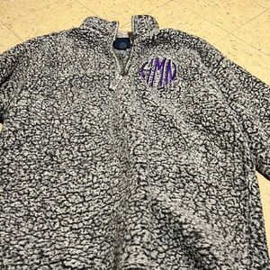 Popcorn jacket with initials